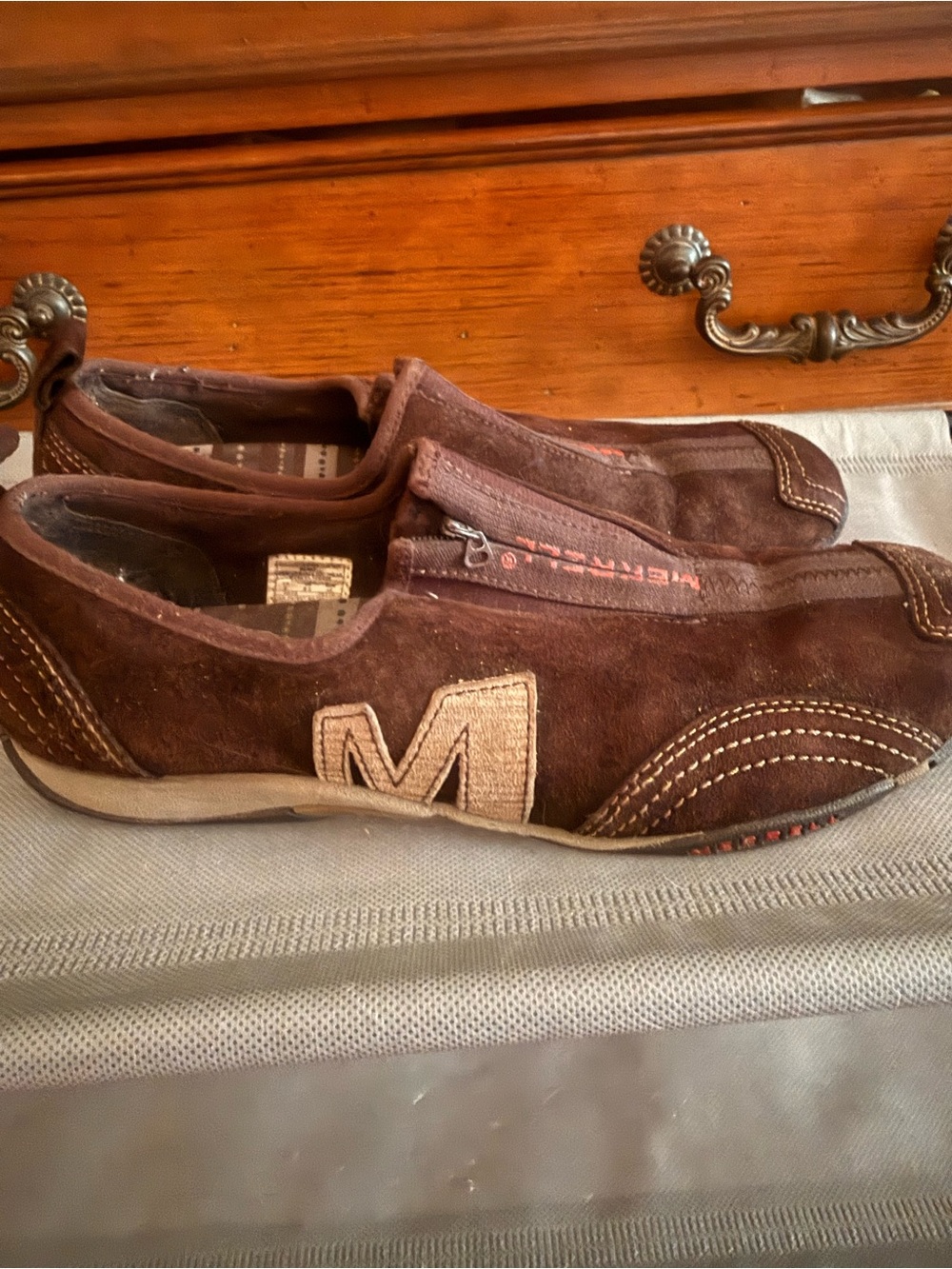 Merrell Womens Casual Shoe - Brown Suede